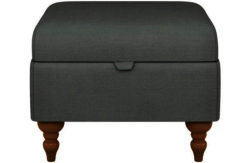 Schreiber Duck Egg Soft Texture Storage Footstool-Dark Feet